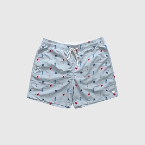 SHORT DE BAÑO LIBERATO CELESTE ESTRELLA DE MAR