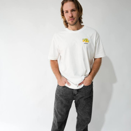 REMERA LIBERATO OVERSIZE MARFIL PREMIUM FRESH LEMON