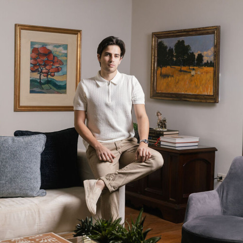 PANTALON CON GOMA LIBERATO DE LINO KAKHI