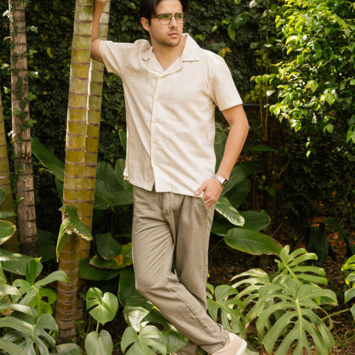 PANTALON CON GOMA LIBERATO DE LINO OLIVA