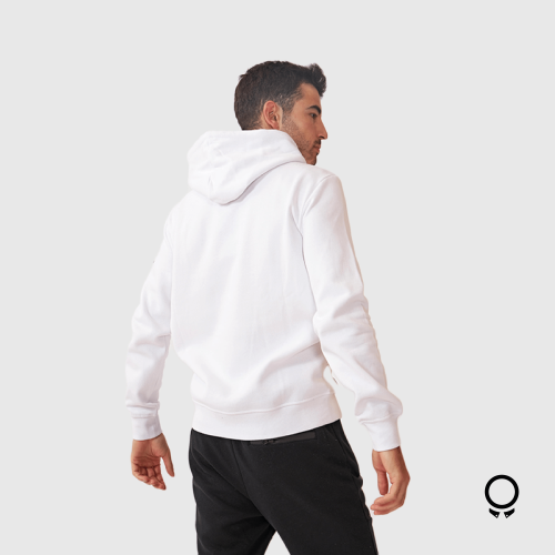 HOODIE N+ RECORTES COMBINADO BLANCO