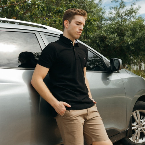 REMERA TOMMY HILFIGER POLO NEGRA