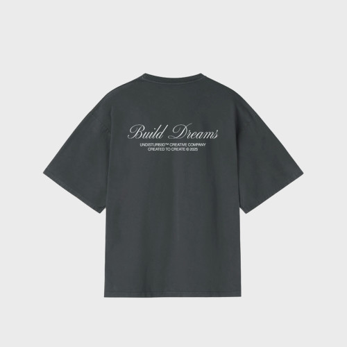 REMERA OVERSIZE UNDISTURB3D BUILD DREAMS 250GMS GREY