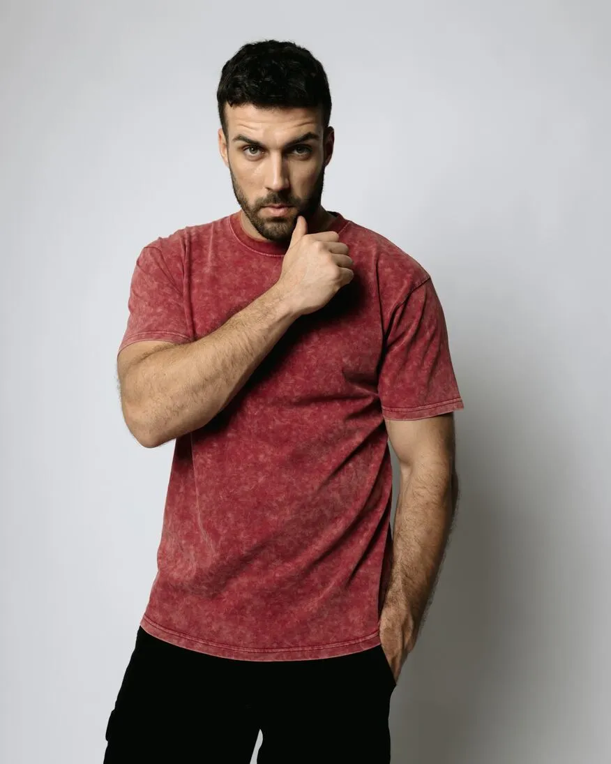 REMERA ABERCROMBIE REGULAR PREMIUM TEE BORDO JASPEADA