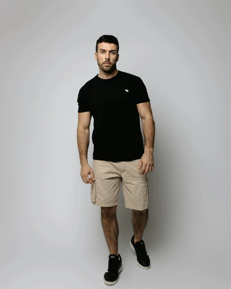 REMERA ABERCROMBIE REGULAR FIT NEGRA