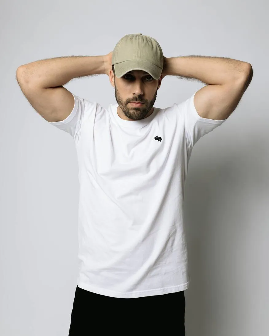 REMERA ABERCROMBIE OVERSIZE BLANCA