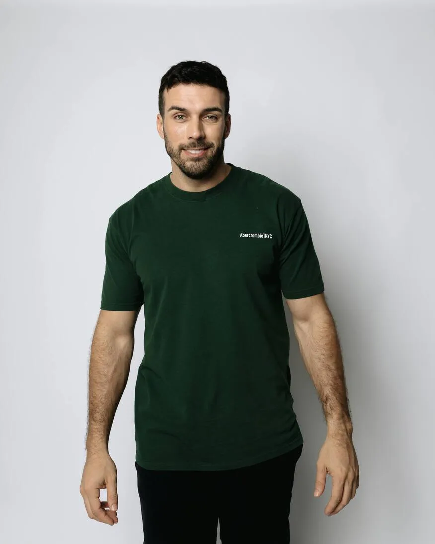REMERA ABERCROMBIE OVERSIZE VERDE