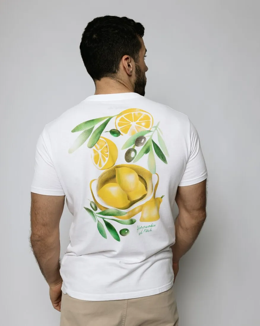 REMERA ABERCROMBIE LEMON BLANCA