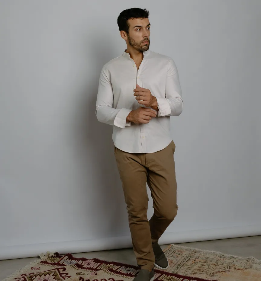 CAMISA LIBERATO BASICS MAO MANGAS LARGAS BEIGE