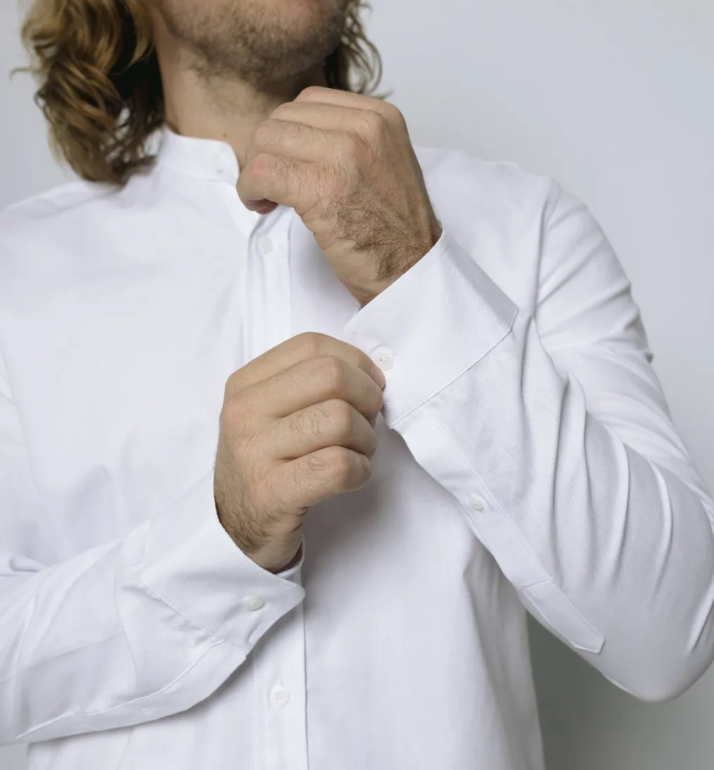 CAMISA LIBERATO BASICS MAO MANGAS LARGAS BLANCA