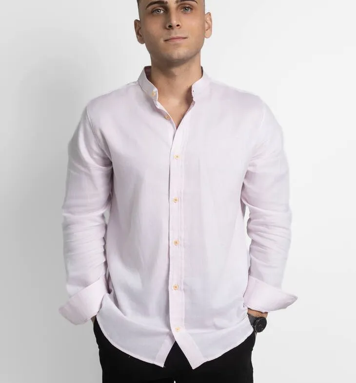 CAMISA LIBERATO BASICS MAO MANGAS LARGAS ROSADA FANTASIA