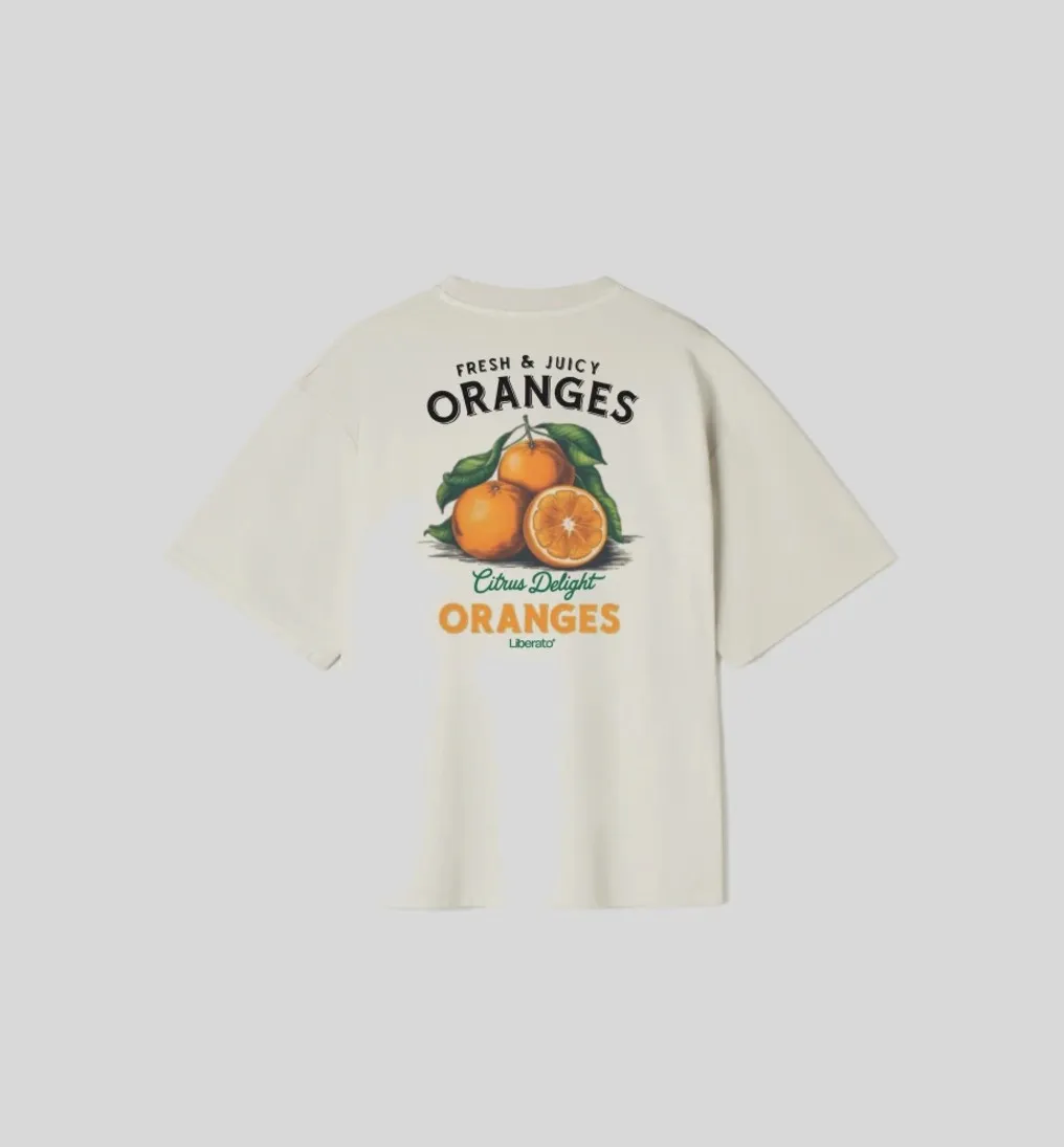 REMERA LIBERATO OVERSIZE BEIGE CITRUS DELIGHT