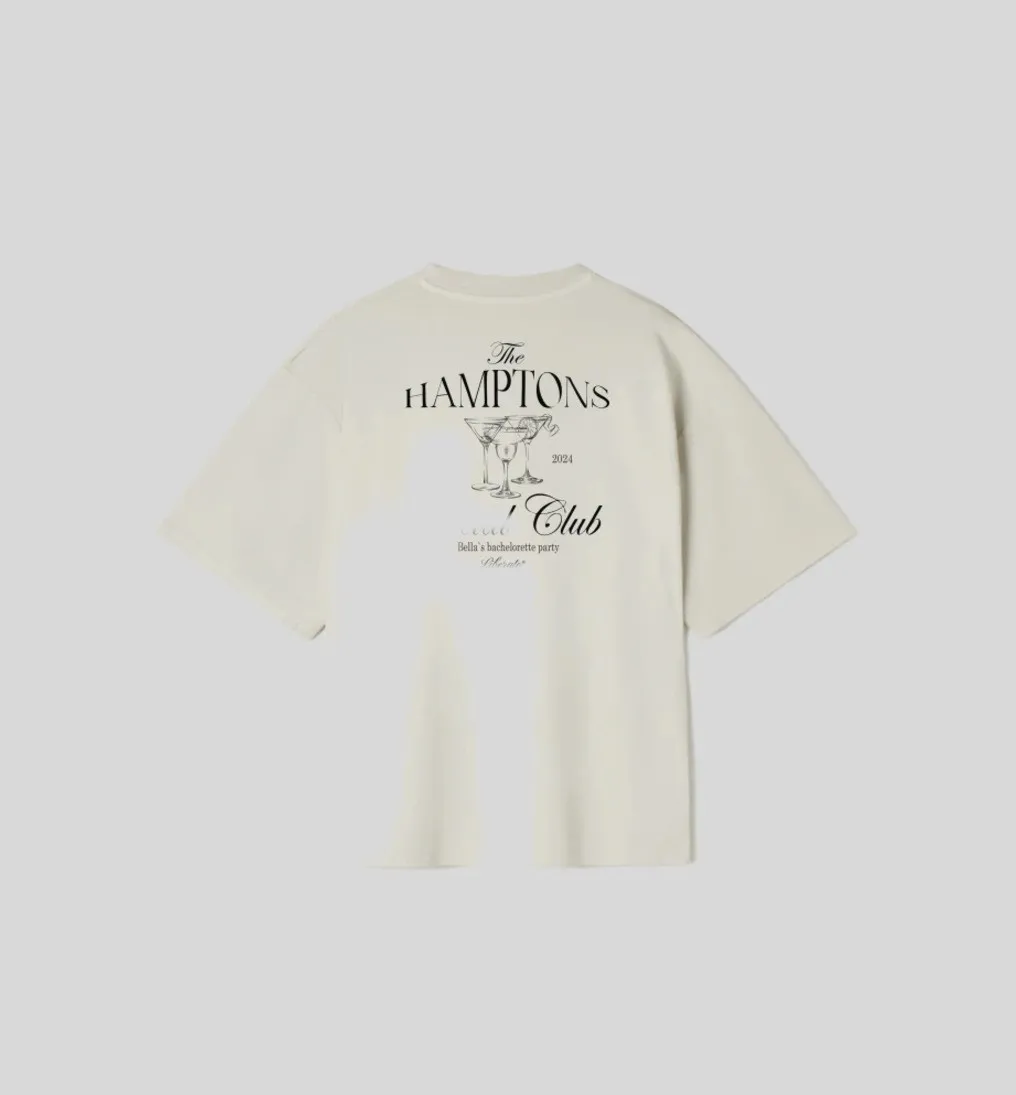 REMERA LIBERATO OVERSIZE BEIGE THE HAMPTONS SOCIAL CLUB