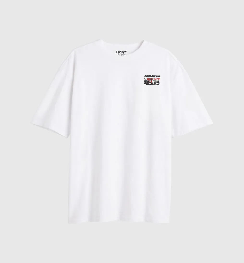 REMERA LIBERATO OVERSIZE MARFIL MCLAREN RACING