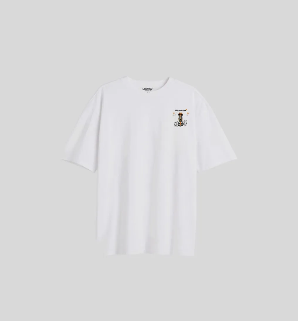 REMERA LIBERATO OVERSIZE MARFIL MCLAREN RACING