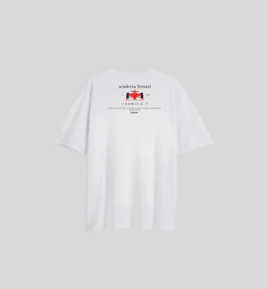 REMERA LIBERATO OVERSIZE MARFIL SCUDERIA FERRARI