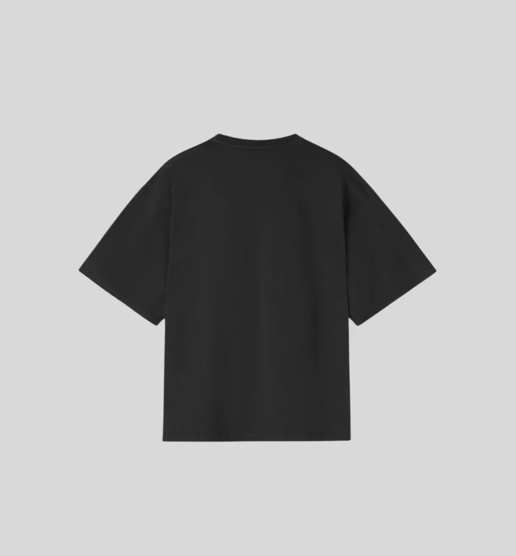 REMERA LIBERATO OVERSIZE NEGRA CORAZON FLECHA