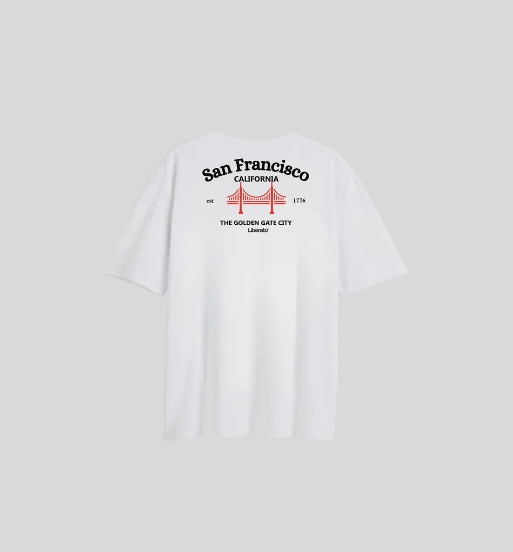 REMERA LIBERATO PREMIUM 250GSM OVERSIZE MARFIL SAN FRANCISCO
