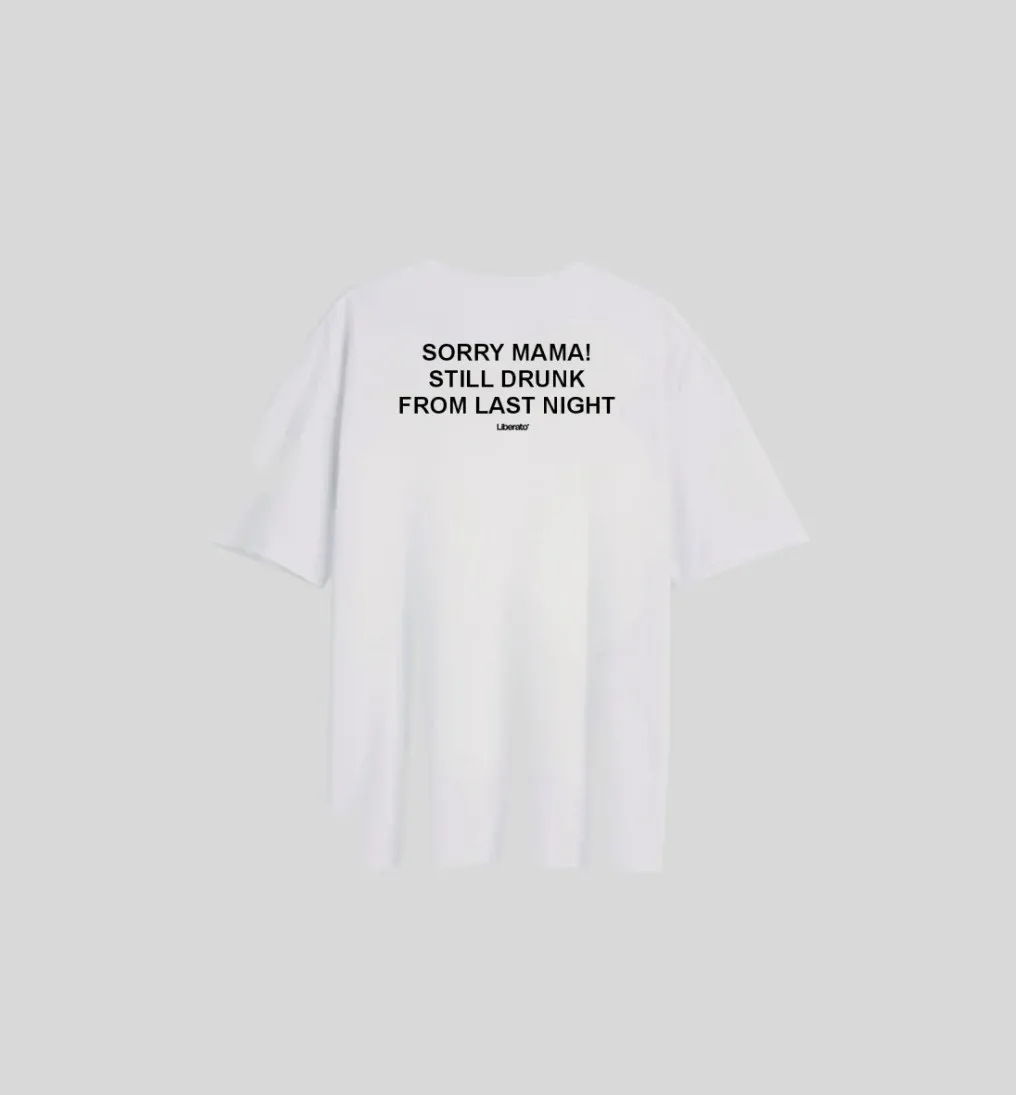 REMERA LIBERATO REGULAR FIT BLANCA SORRY MAMA!