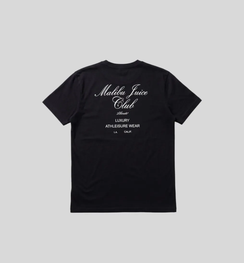 REMERA LIBERATO REGULAR FIT NEGRA MALIBU JUICE CLUB
