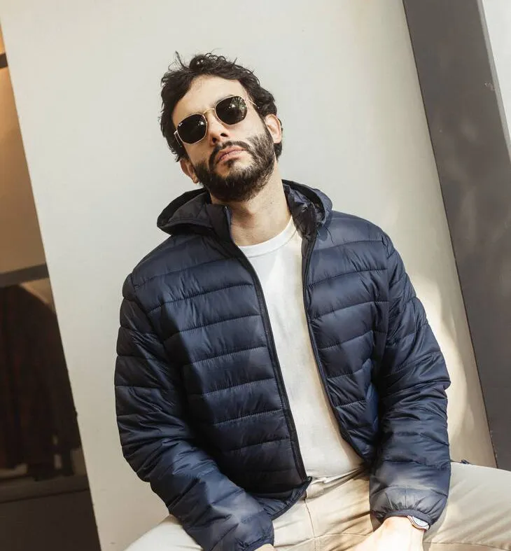 CAMPERA PUFFER LIBERATO BASICS AZUL MARINO