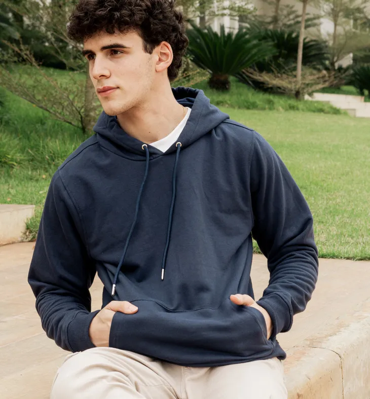 HOODIE LIBERATO BASICS AZUL MARINO