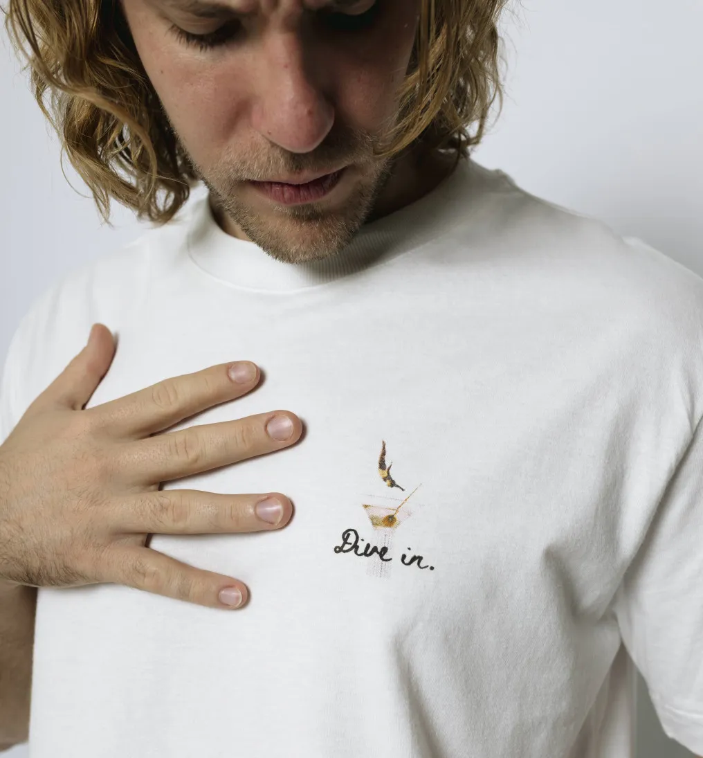 REMERA LIBERATO OVERSIZE MARFIL DIVE IN