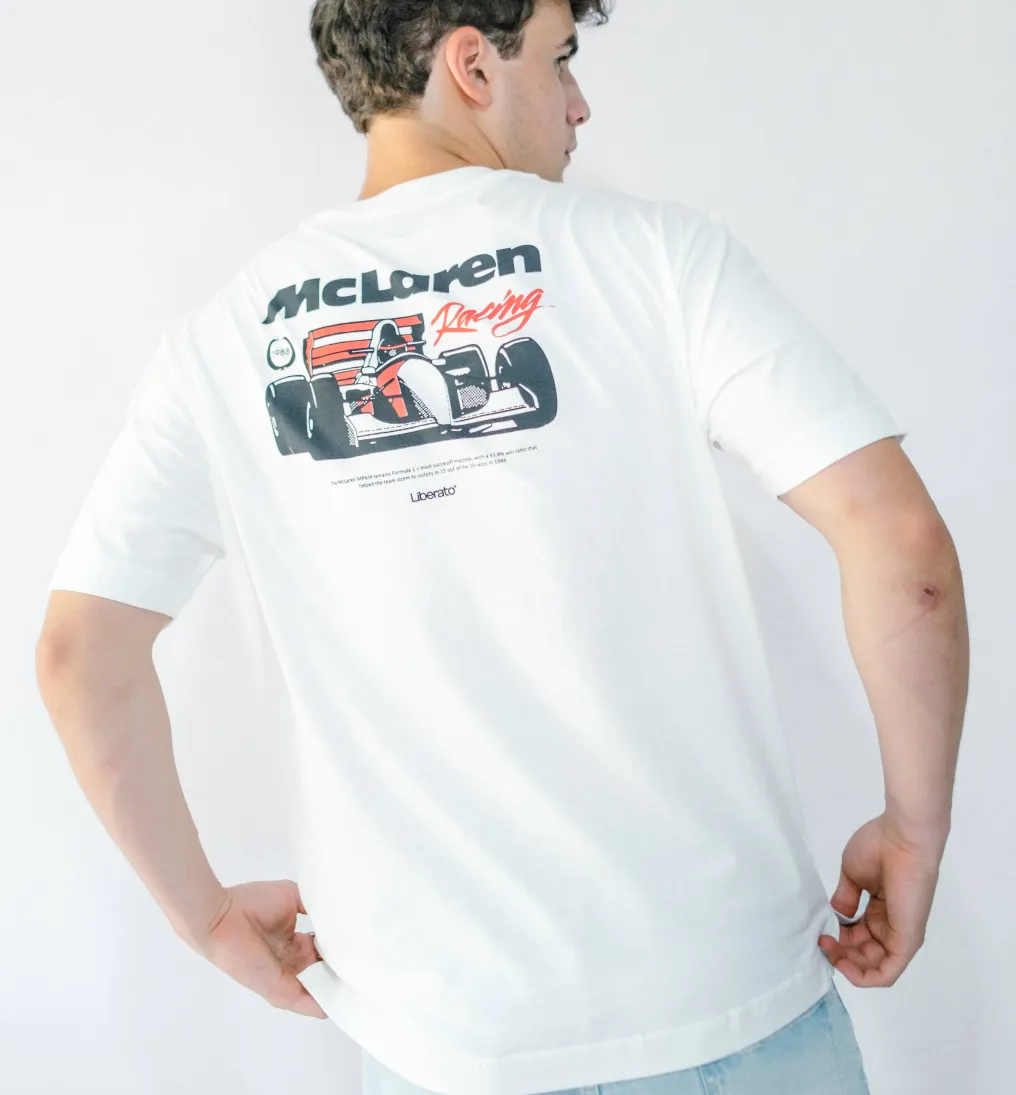 REMERA LIBERATO OVERSIZE MARFIL MCLAREN RACING