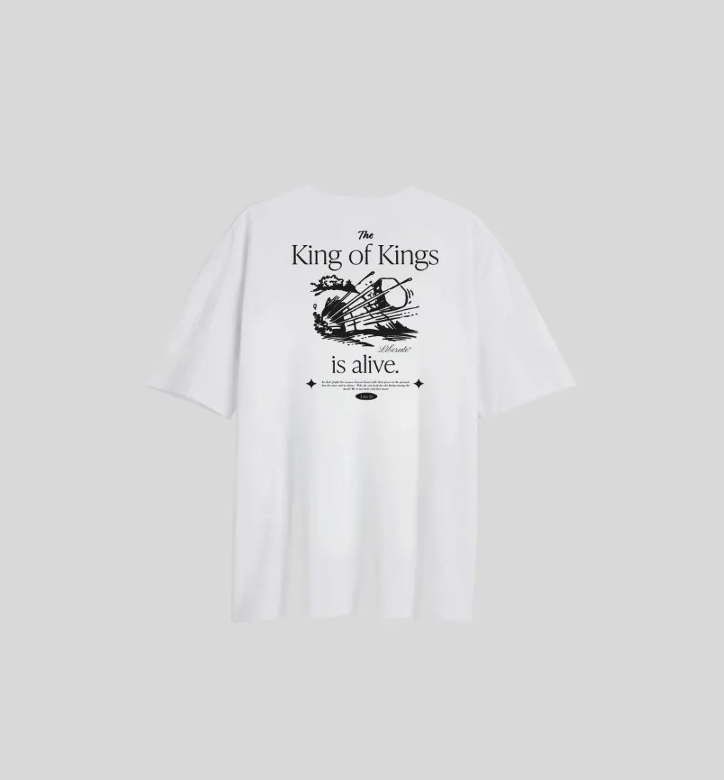 REMERA LIBERATO OVERSIZE MARFIL THE KING OF KINGS