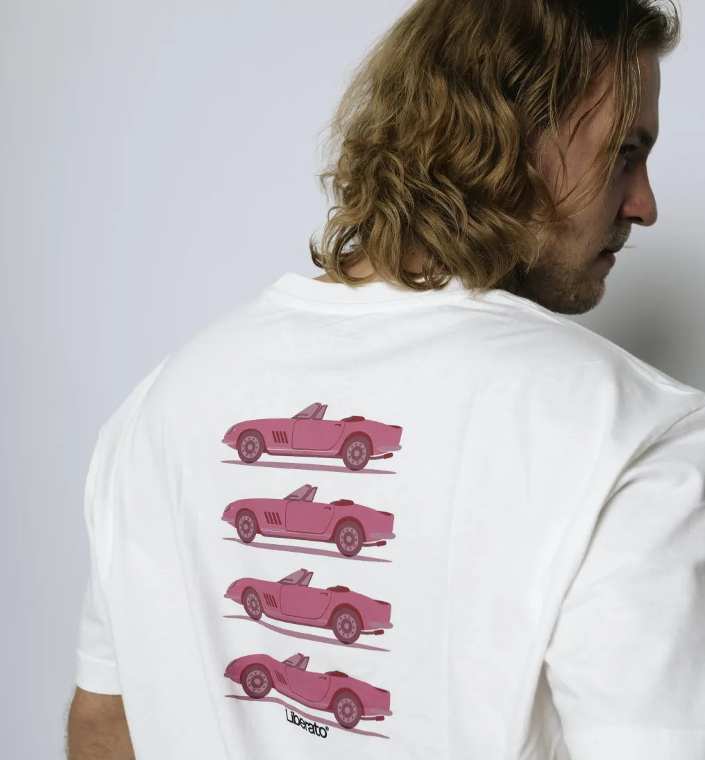 REMERA LIBERATO OVERSIZE MARFIL PINK CLASSIC CAR
