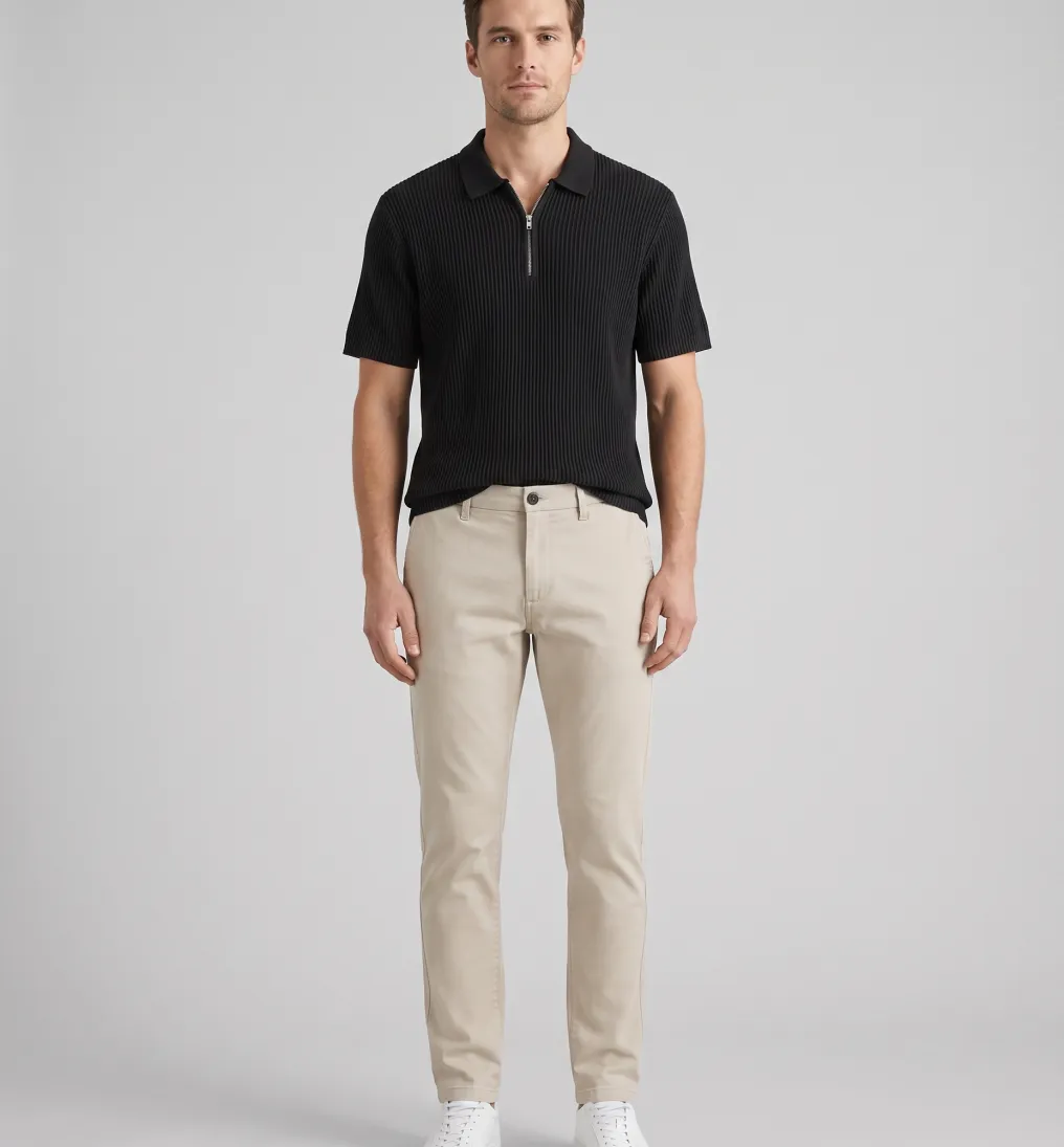 REMERA ABERCROMBIE CON CIERRE NEGRA
