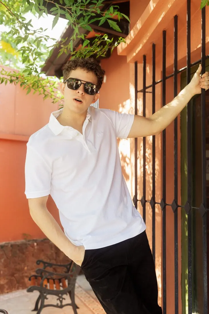 REMERA LACOSTE PARIS POLO BLANCA