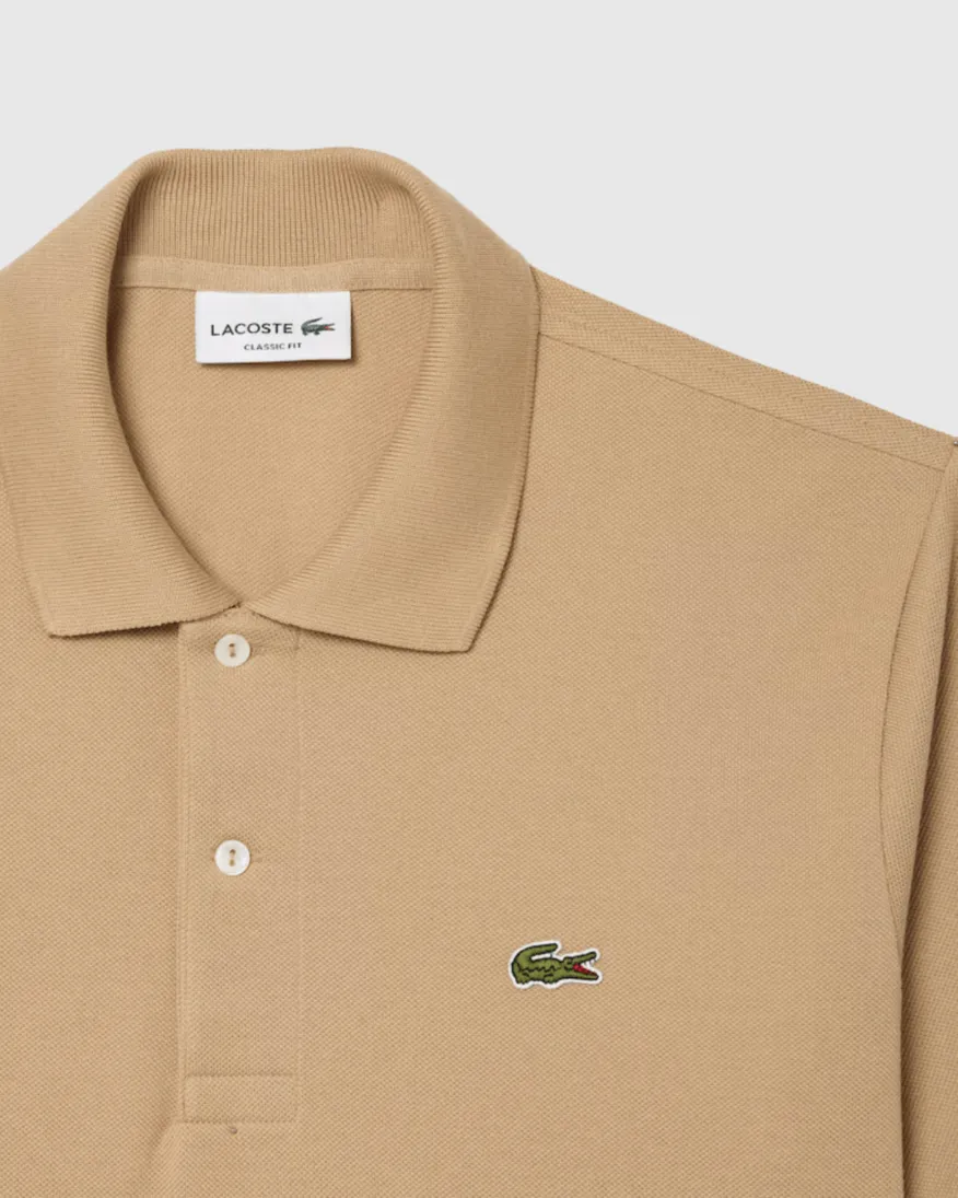 REMERA LACOSTE POLO BEIGE