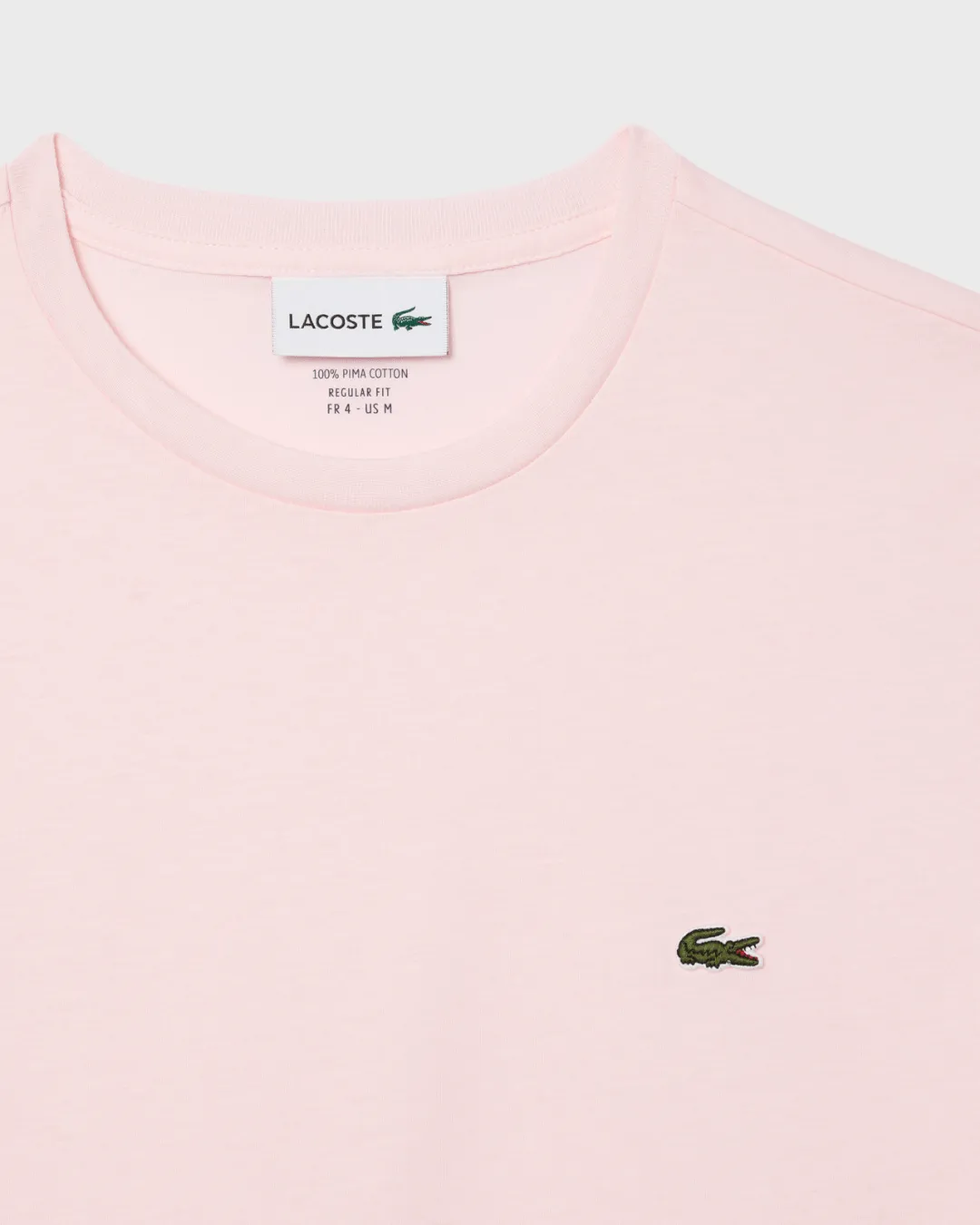 REMERA CUELLO REDONDO LACOSTE ROSADA