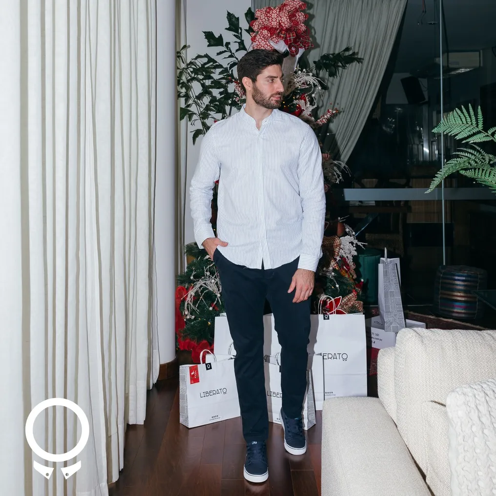 PANTALON CHINO LIBERATO BASICS AZUL MARINO