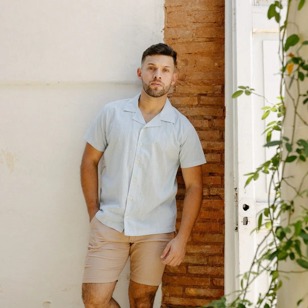 BERMUDA LIBERATO BASICS CHINO DE LINO MARRON