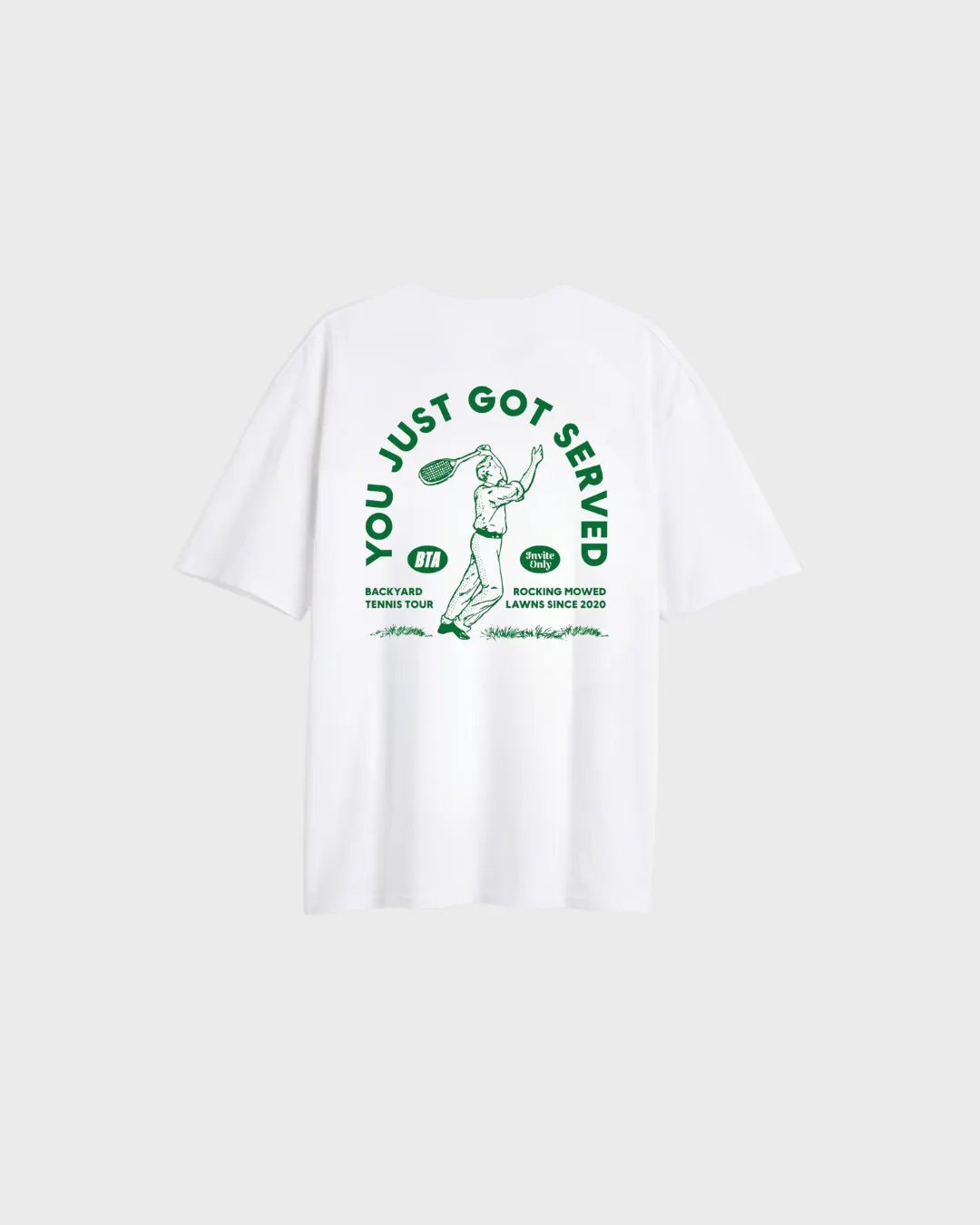 REMERA OVERSIZE PREMIUM 250 GSM LIBERATO BASICS  MARFIL YOU JUST GOT SERVED