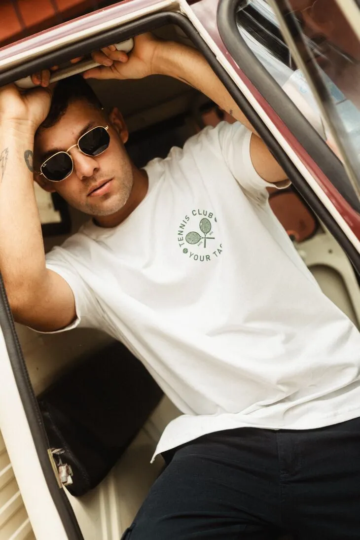 REMERA OVERSIZE PREMIUM 250 GSM LIBERATO BASICS  MARFIL YOU JUST GOT SERVED