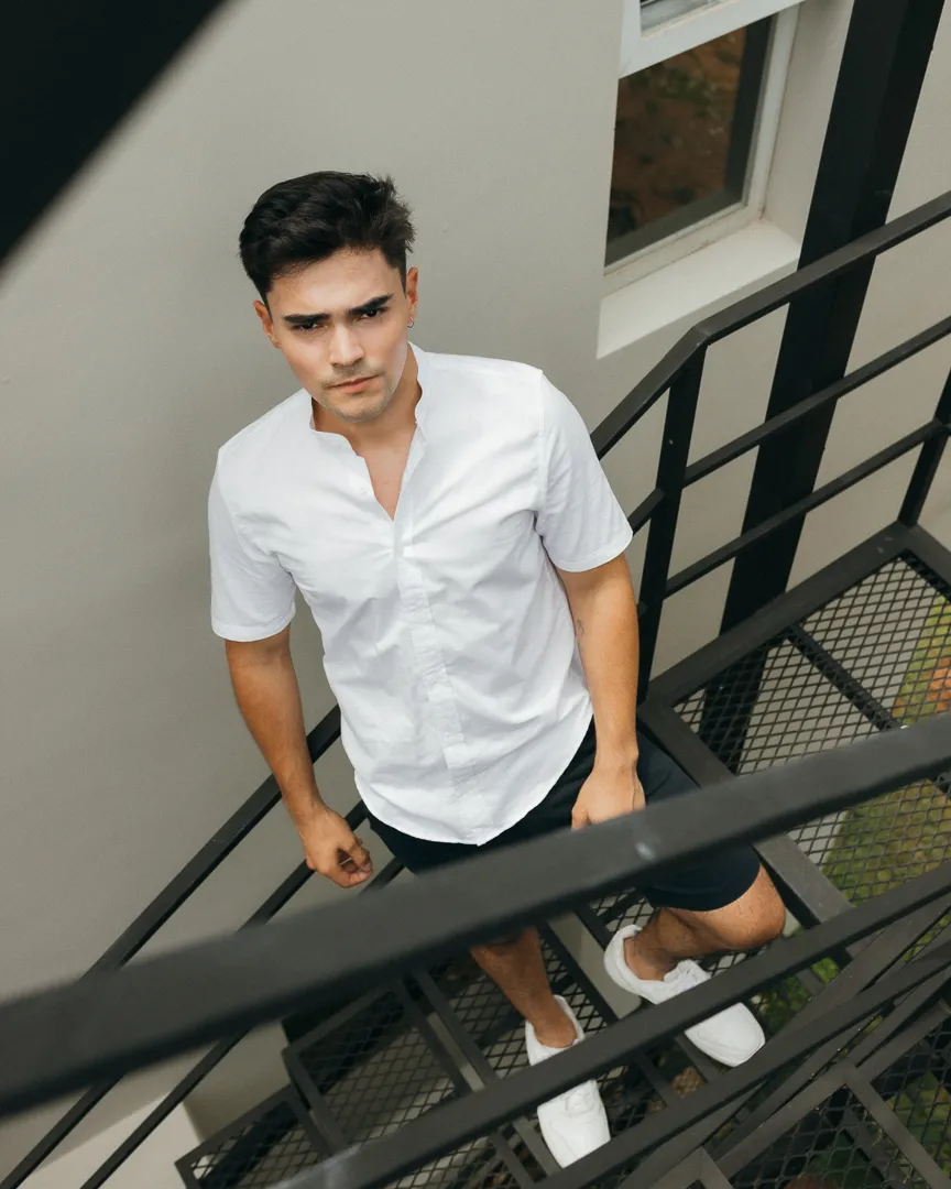 CAMISA LIBERATO BASICS MAO MANGAS CORTAS BLANCA