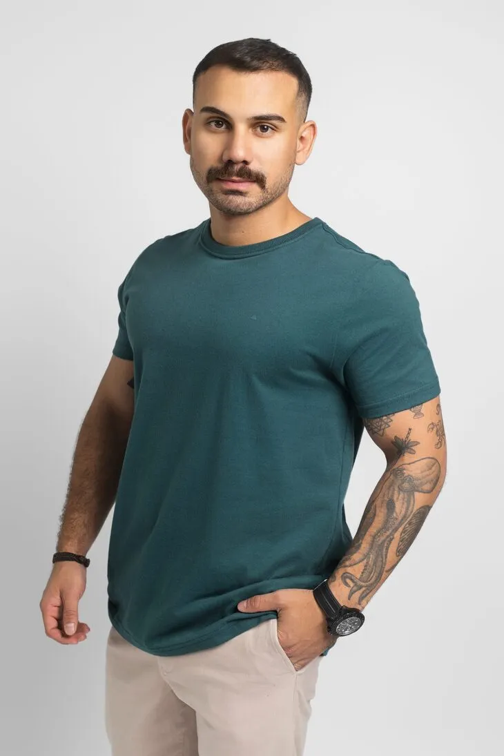 REMERA LIBERATO BASICS REGULAR FIT VERDE