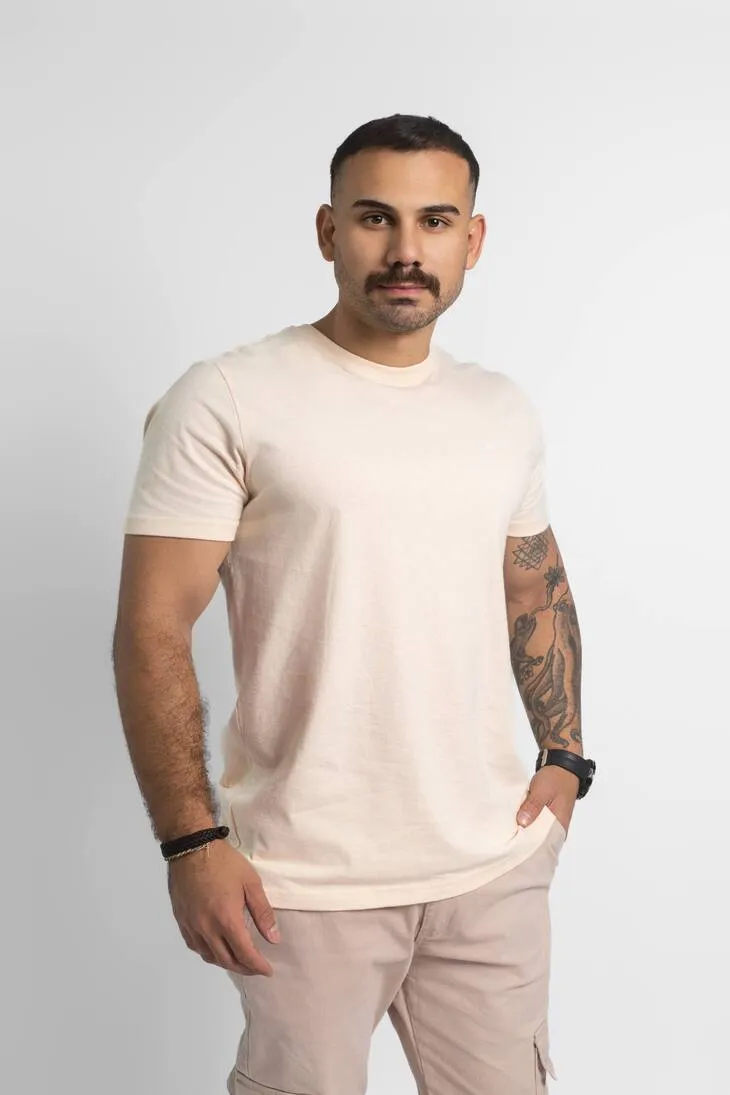 REMERA LIBERATO BASICS REGULAR FIT BEIGE