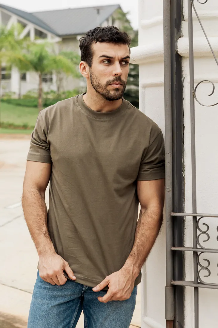REMERA LIBERATO BASICS OVERSIZE VERDE