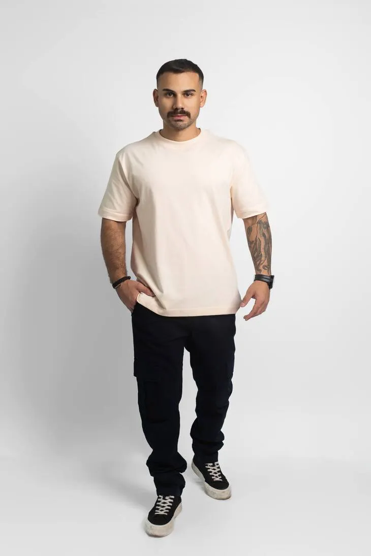 REMERA LIBERATO BASICS OVERSIZE BEIGE