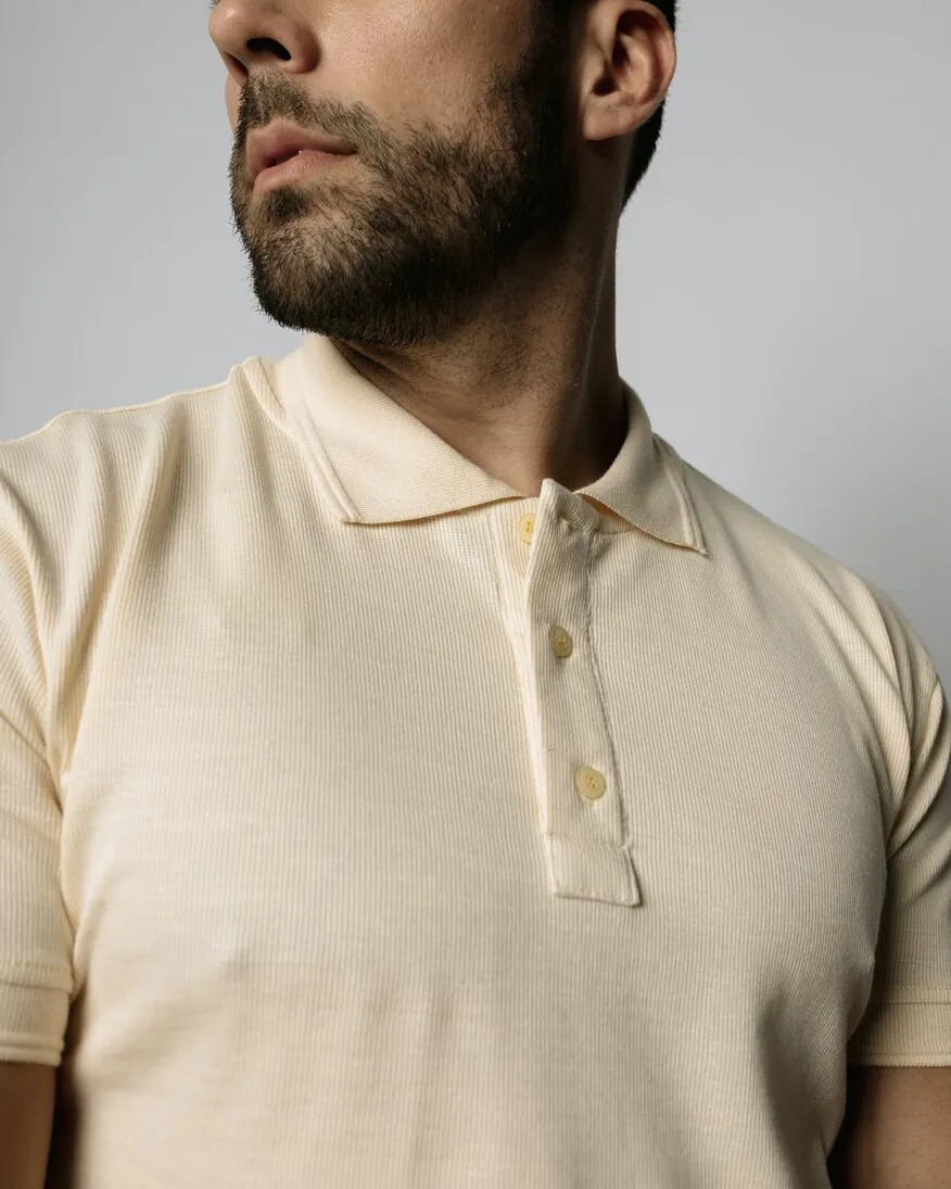 REMERA LIBERATO BASICS POLO BEIGE