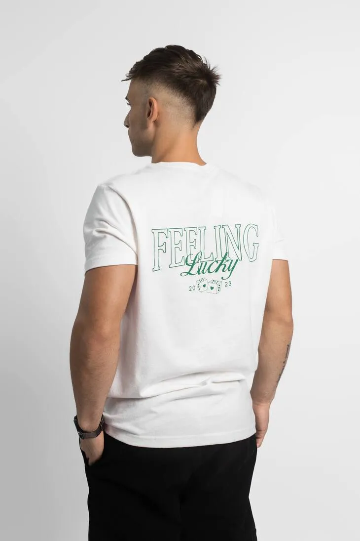 REMERA LIBERATO BASICS REGULAR FIT  MARFIL FEELING LUCKY
