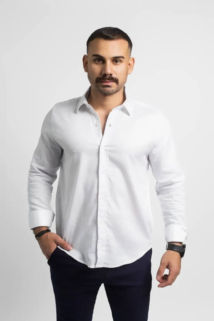 CAMISA LIBERATO BASICS MANGAS LARGAS BLANCA