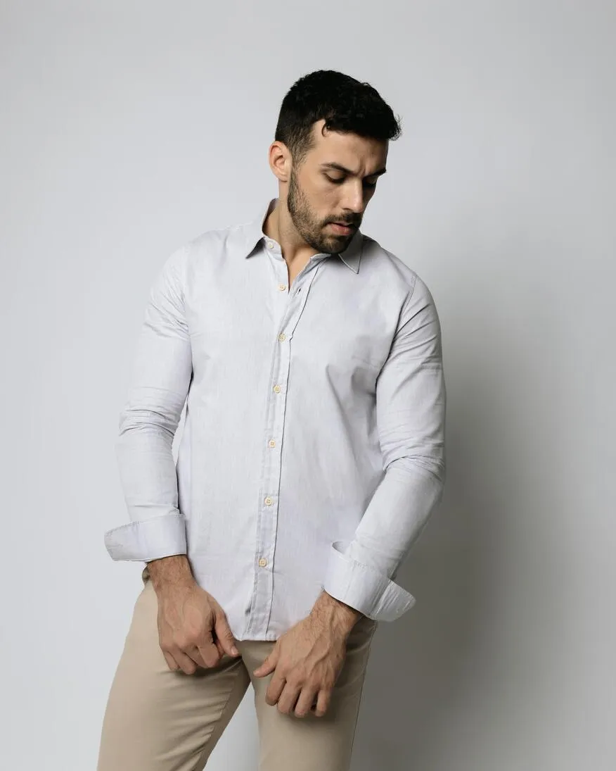 CAMISA LIBERATO BASICS MANGAS LARGAS GRIS