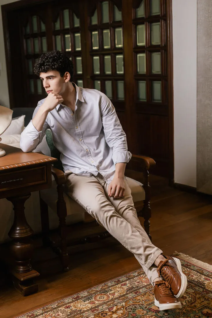 CAMISA LIBERATO BASICS MANGAS LARGAS GRIS