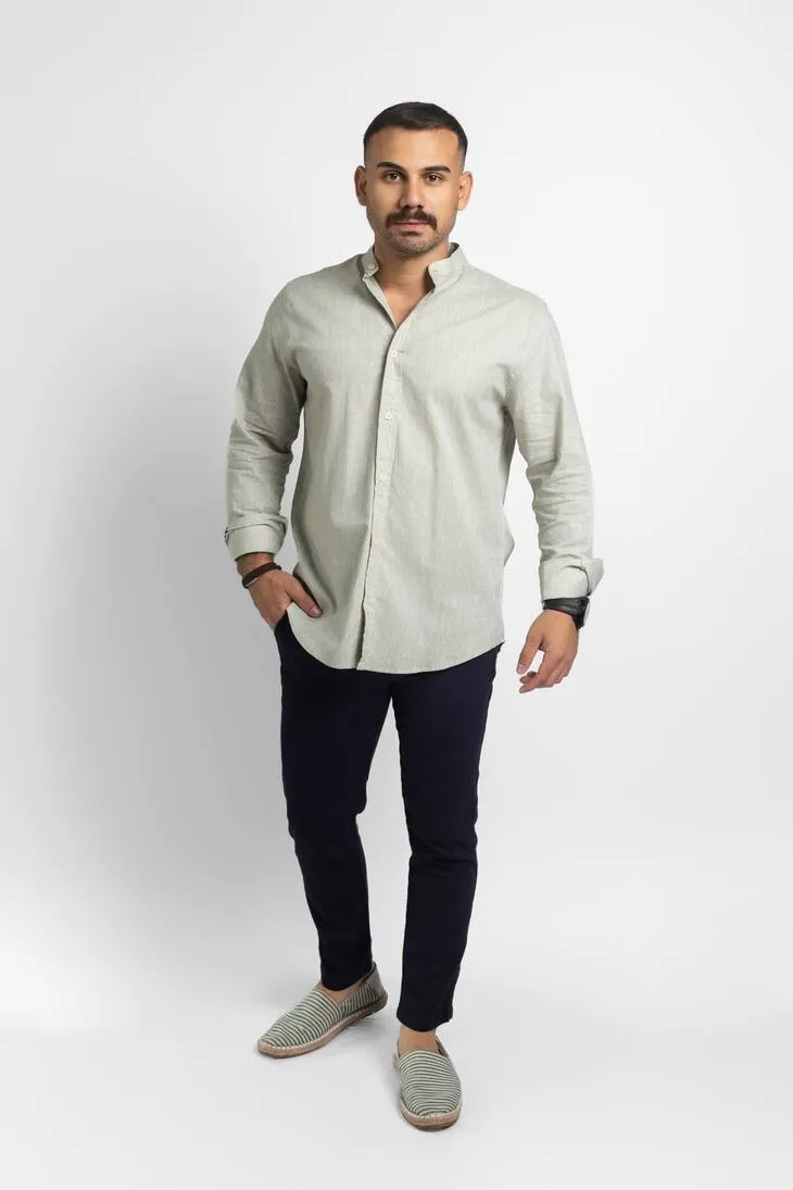CAMISA LIBERATO BASICS MAO MANGAS LARGAS VERDE