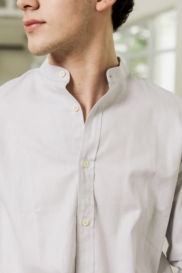 CAMISA LIBERATO BASICS MAO MANGAS LARGAS GRIS